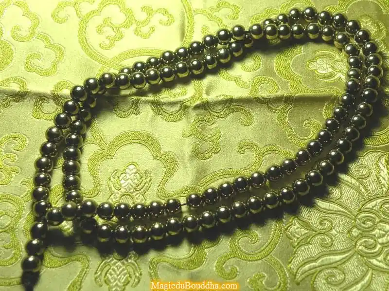 Tibetan Mala "pyrite style".