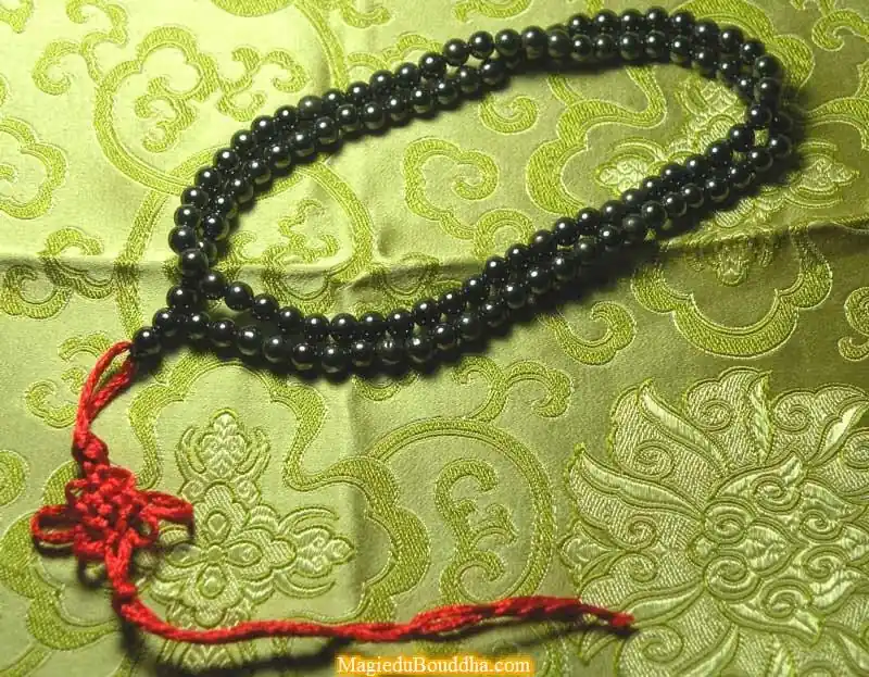 Tibetan Buddhist rosary made of magnetite (magnet).