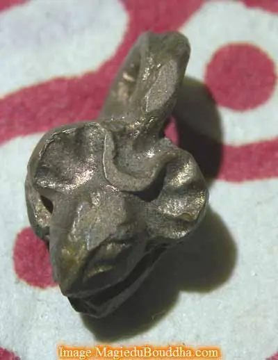 Copper mantra counter clip for mala - 3 jewel model.