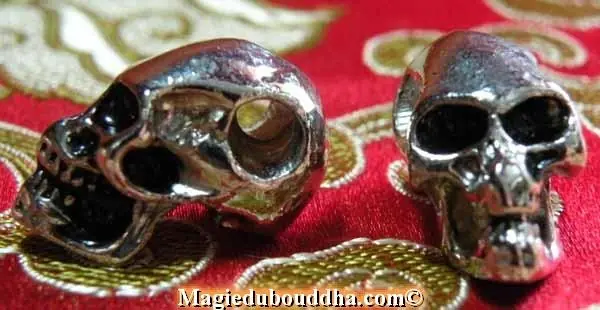 Tantric skull bead for Tibetan mala.