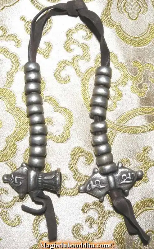 Large mantra counters for mala - bronze bell and dorje.