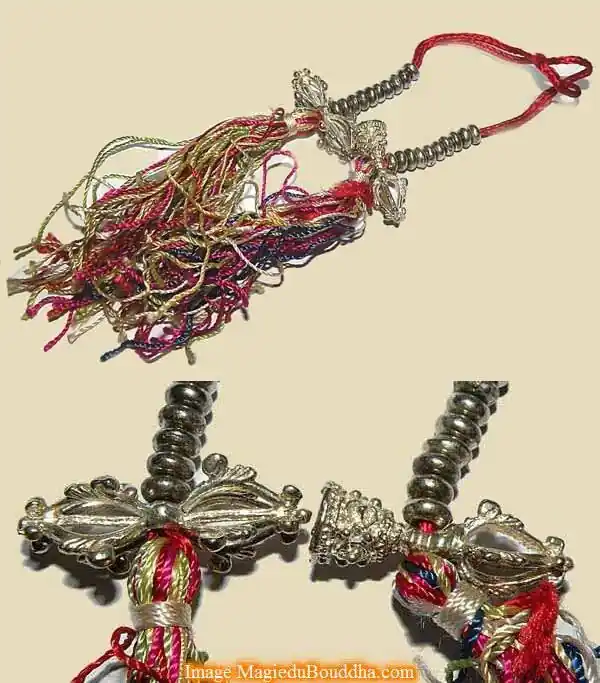 Large Mantra Counters for Mala - Silver Bell and Dorje.