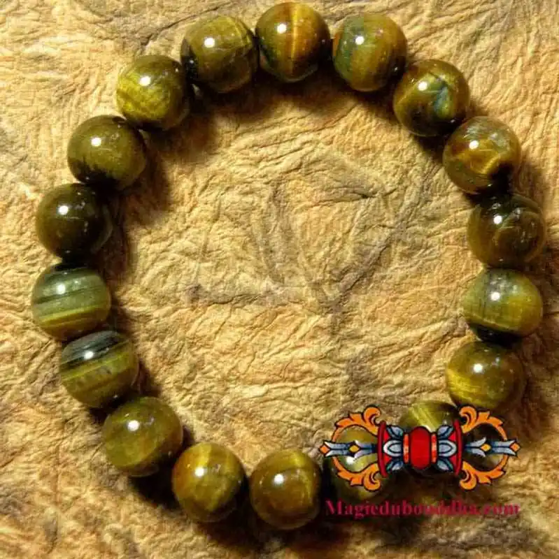 Tibetan tiger's eye wrist bracelet / mala.