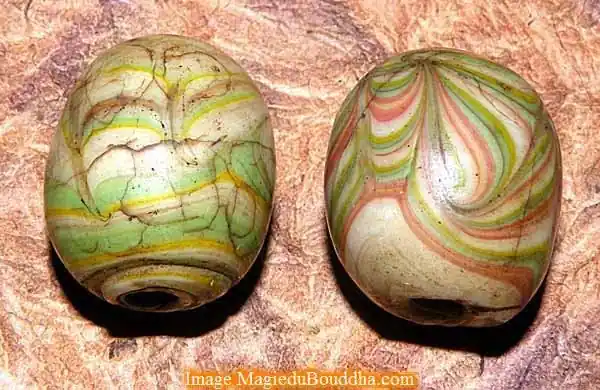 Antique Tibetan beads - glass paste