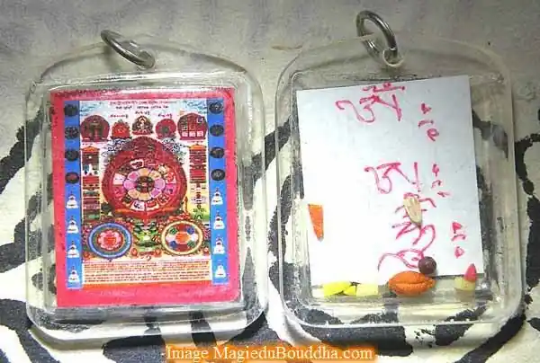 Tibetan astrological chart amulet.