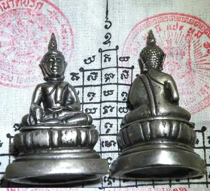 Silver Buddha Statuette - Most Venerable Ajarn Sane.