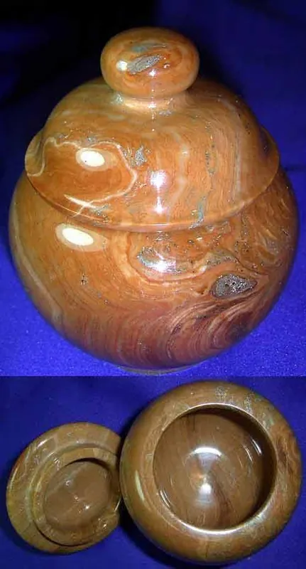 Orange stone urn