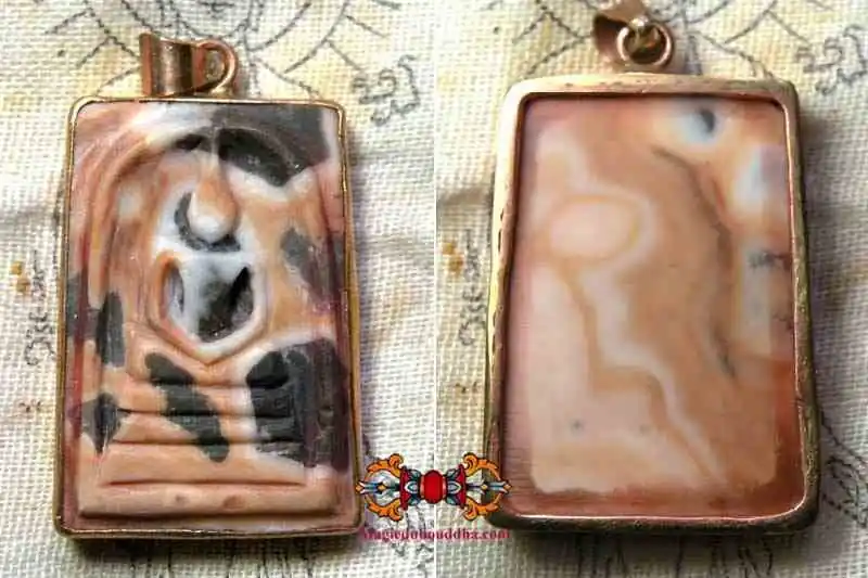 Phra Somdej amulet carved from Hin Phratat relic stone.