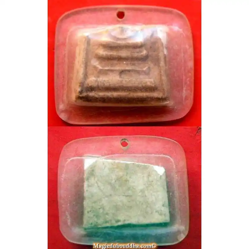 Ancient Thai Phra Somdej Amulet Fragment - Most Venerable Ajarn Sane.