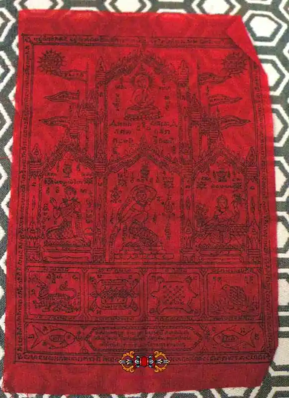 Sacred Thai fabrics Pa Yant Rak Puthabucha.