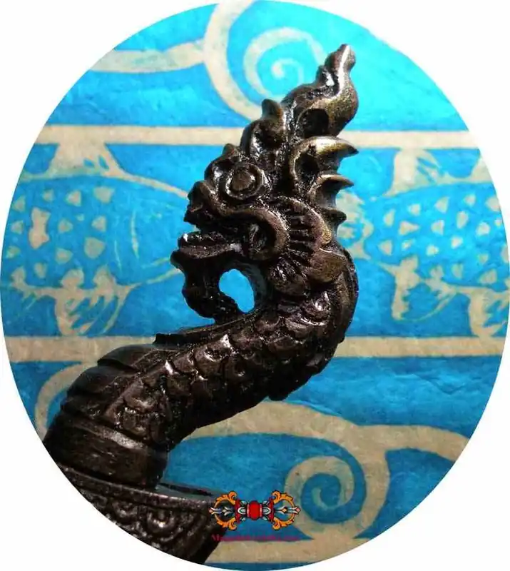 Kriss Nagas ritual dagger in blue magic iron Lek Nam Pee.