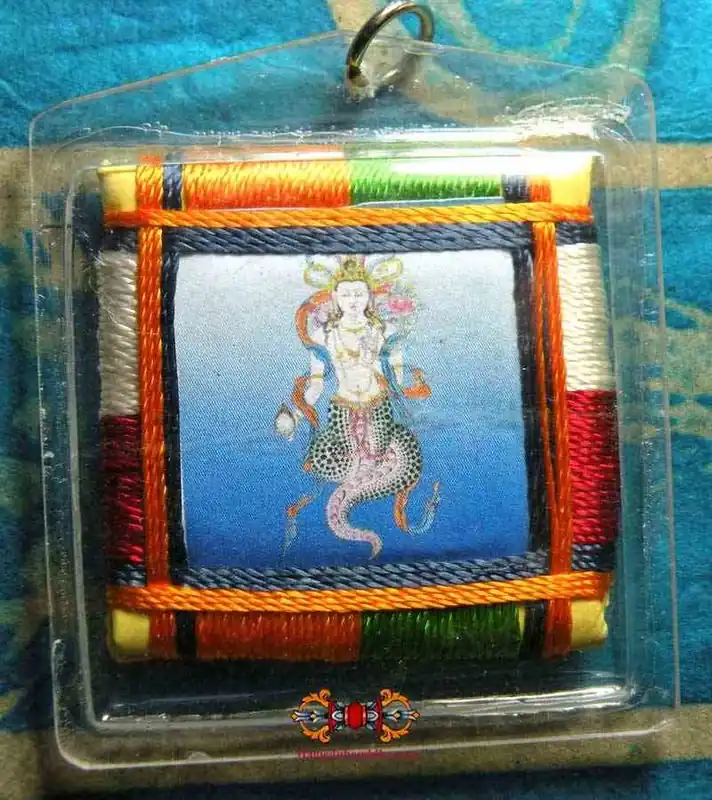 Large Tibetan Yantra amulet of the Nagas.