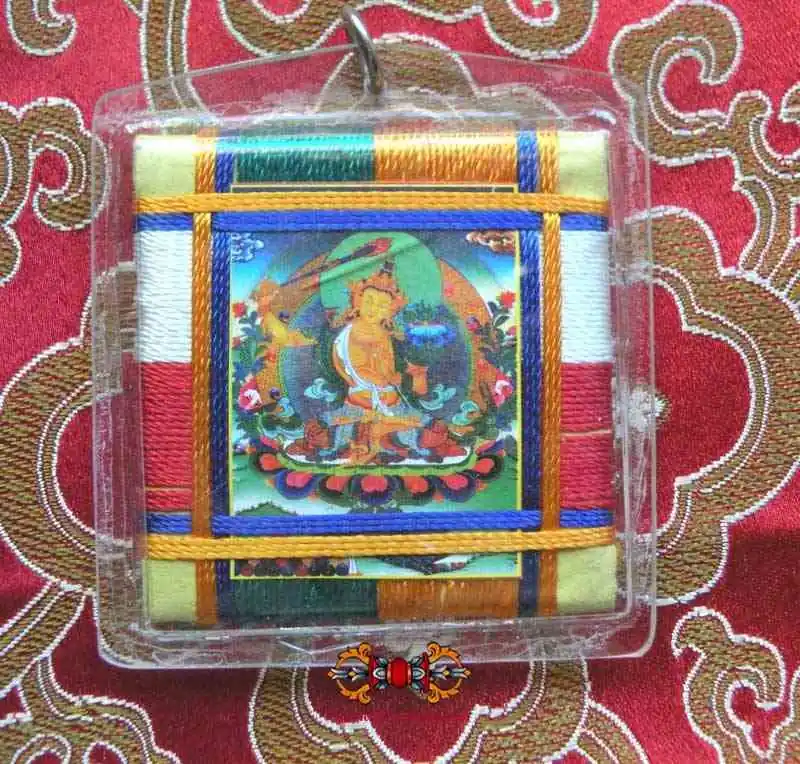 Large Tibetan Manjushri Yantra Amulet - For Memory and Studies.