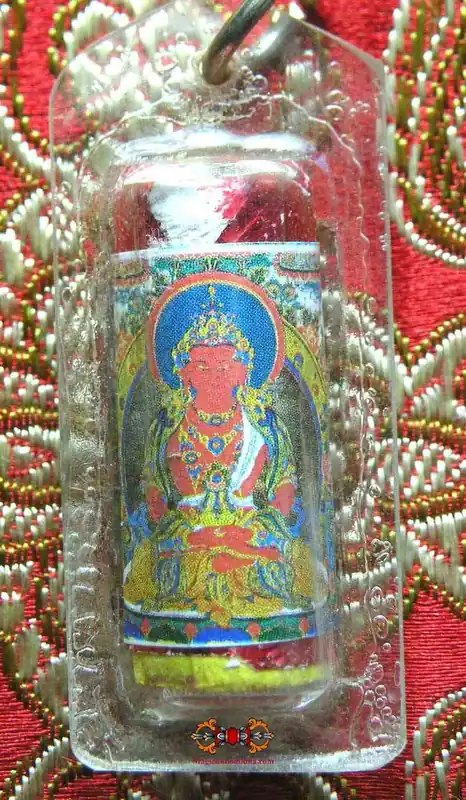 Long Life Buddha (Amitayus) Mantra Amulet.