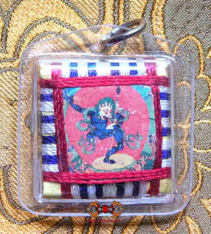 Tibetan Yantra Amulet - Lion-faced Dakini (Sengué Dongma).