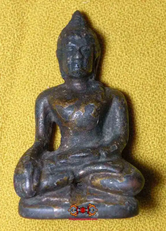 Antique bronze statuette of Buddha