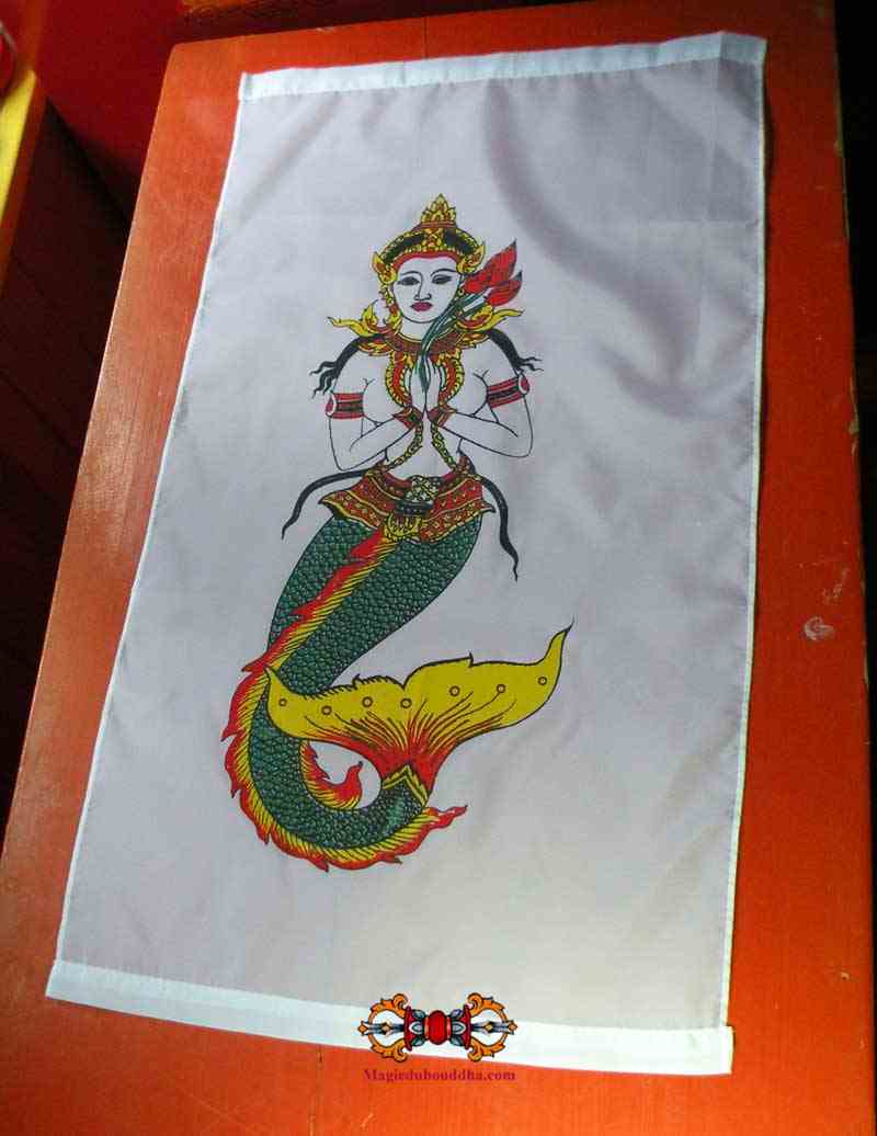 Flags / Banners Pa Yant - mermaid and sacred crocodile.