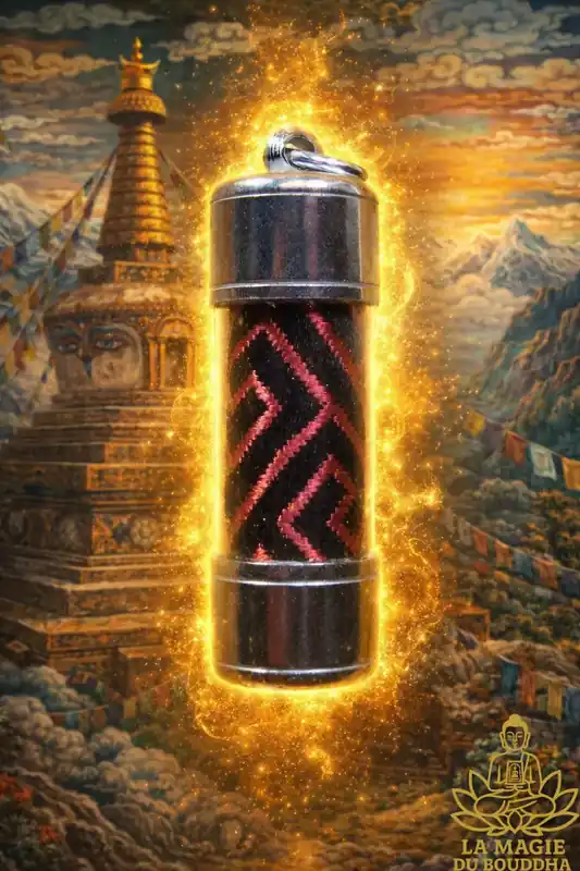 Tibetan amulet of the 4 mantra-relics.