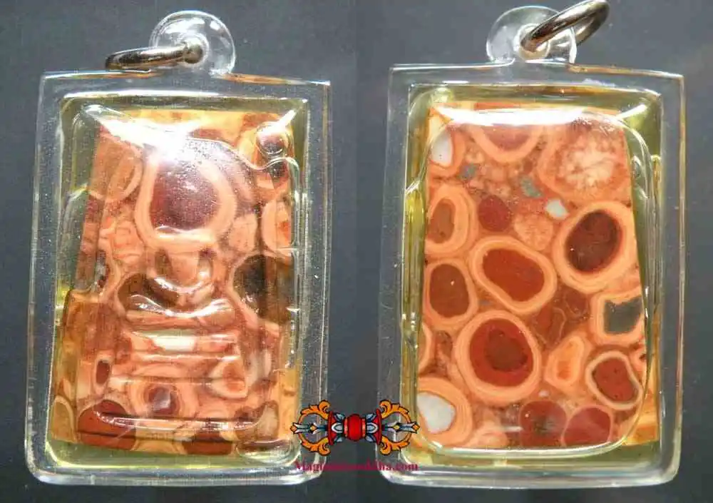 Phra Somdej Amulets Carved in Marbled Hin Phratat Relic Stone