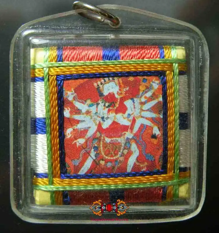 Tibetan Amulet Chakrasamvara Yantra.