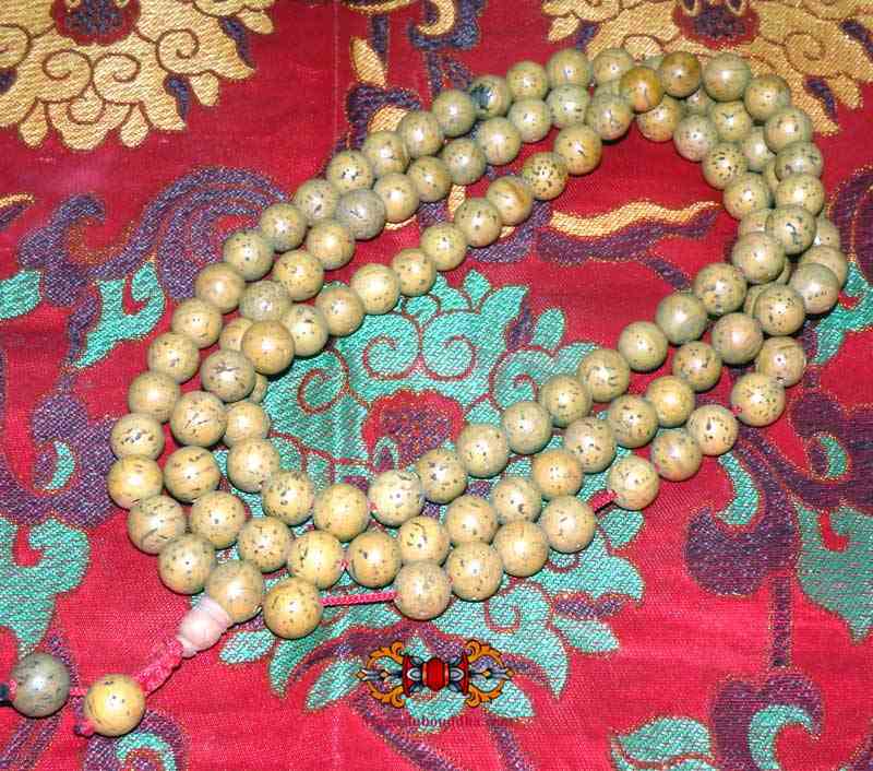 Tibetan Mala made from polished Bodhi seeds Indian Bodhi - "seeds of the Buddha".