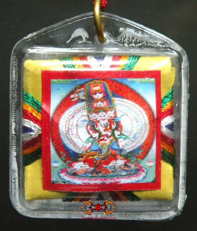Tibetan Amulet Yantra Bönpo of Duk Karmo - Powerful general protection.