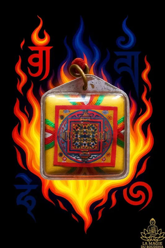 Bönpo Mandala Amulet of the Universal Conqueror - Protection against epilepsy.