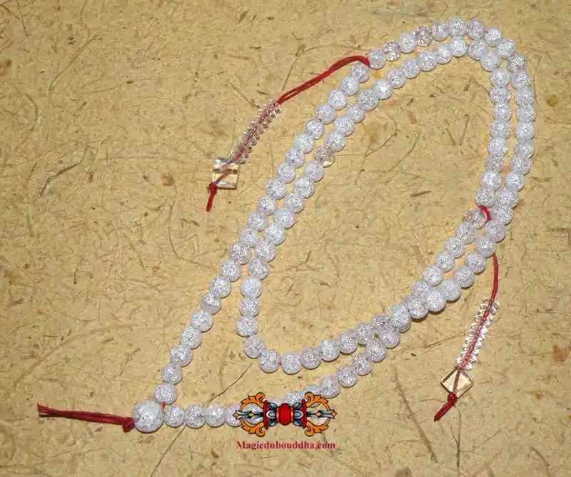 100% Quartz Tibetan Mala - For purification practices.