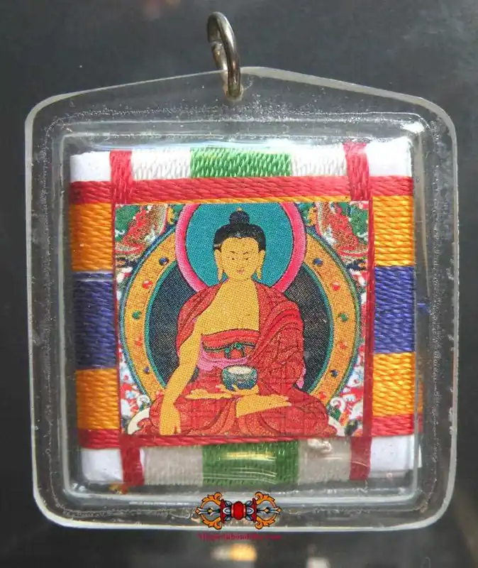 Tibetan Yantra Amulet of Buddha Shakyamuni.