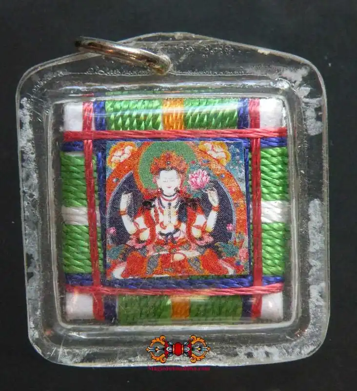 Chenrezi Yantra Tibetan Amulet