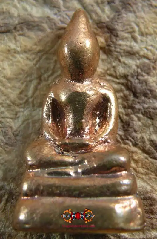Thai Alchemical Copper Buddha Amulet - Wat Puthai Sawan