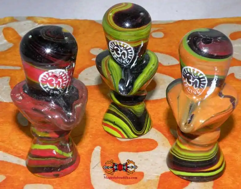 Yoni Lingam in multicolored glass paste - 2 sizes available