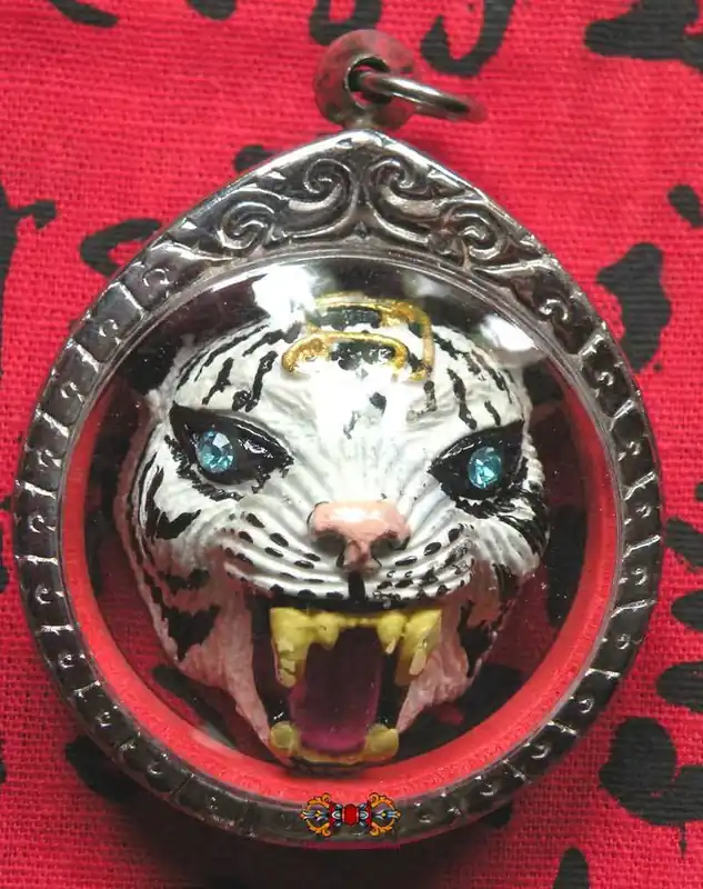 Thai White Tiger Amulet - Temple of the Most Venerable LP Pern.