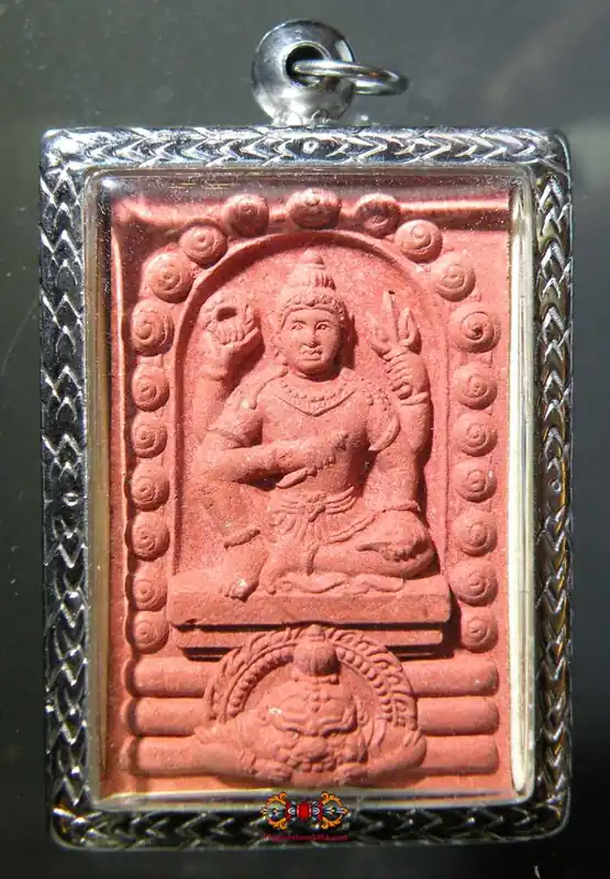 Large red amulet of Vishnu.