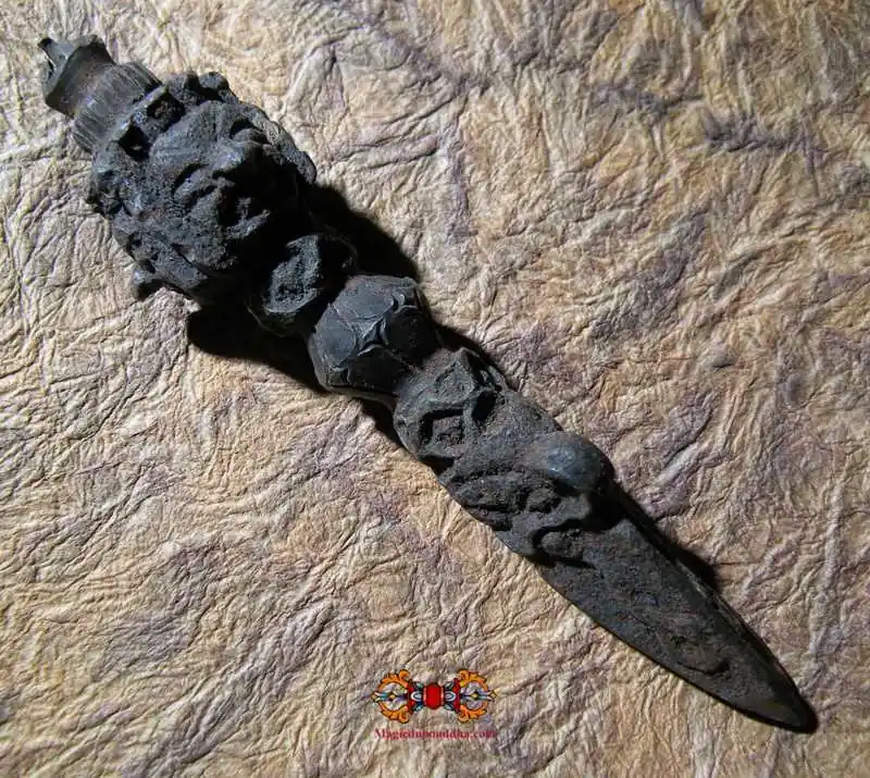 Antique Tibetan wrought iron Phurba.