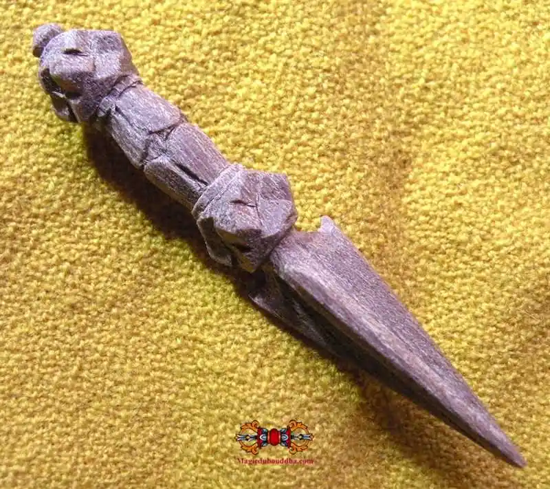 Wooden Jarokhasor Zungzhi Phurba - Ancient relic of the Bodnath Stupa.