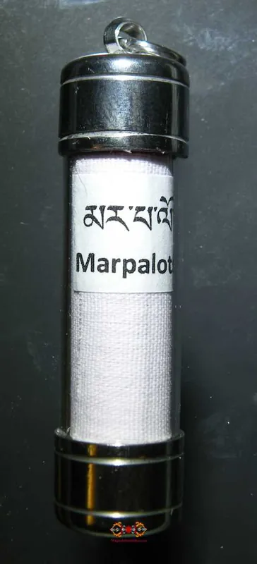 Tibetan Mantra Amulet by Marpa Lotsawa.