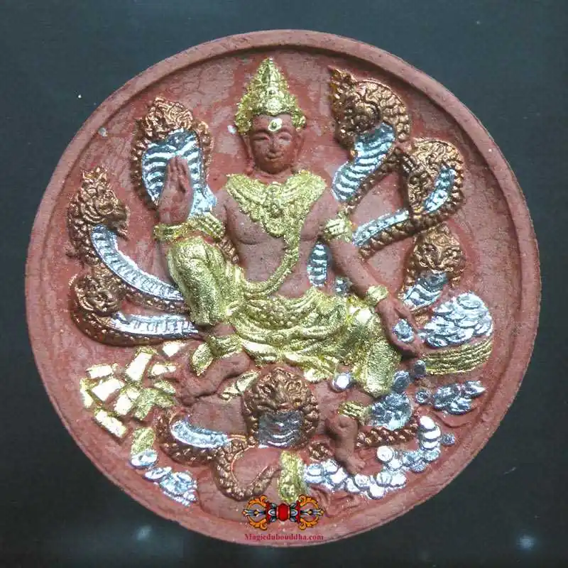 Large Thai Jatukham Rammathep amulet - Wat Kok Po Sathit.
