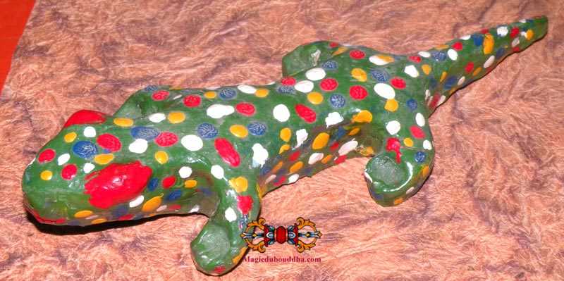 Sacred Thai Gecko / Tokay Statuette - Most Venerable LP Lum.