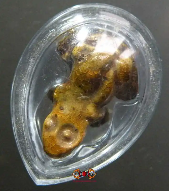 Thai ceramic frog amulet.