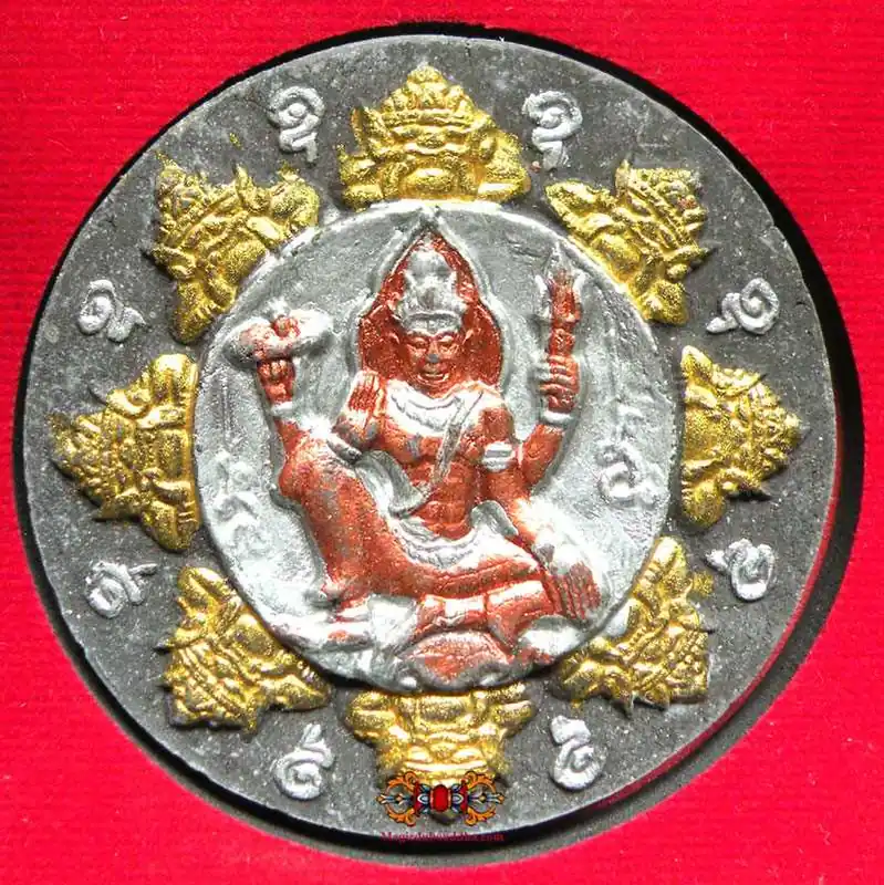 Large Jatukham Rammathep / Phra Pidta amulet - Wat Thanput.