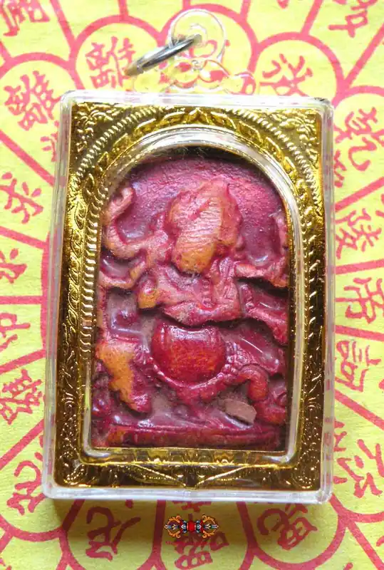 Tibetan Amulet Tsa Tsa of Mahakala.