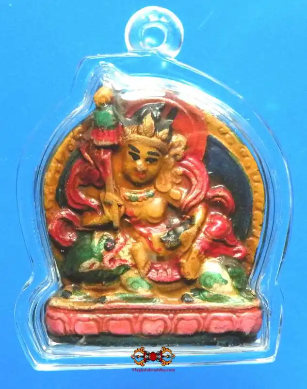 Beautiful Tsa Tsa amulet of the Tibetan Jambhala fortune Buddha.