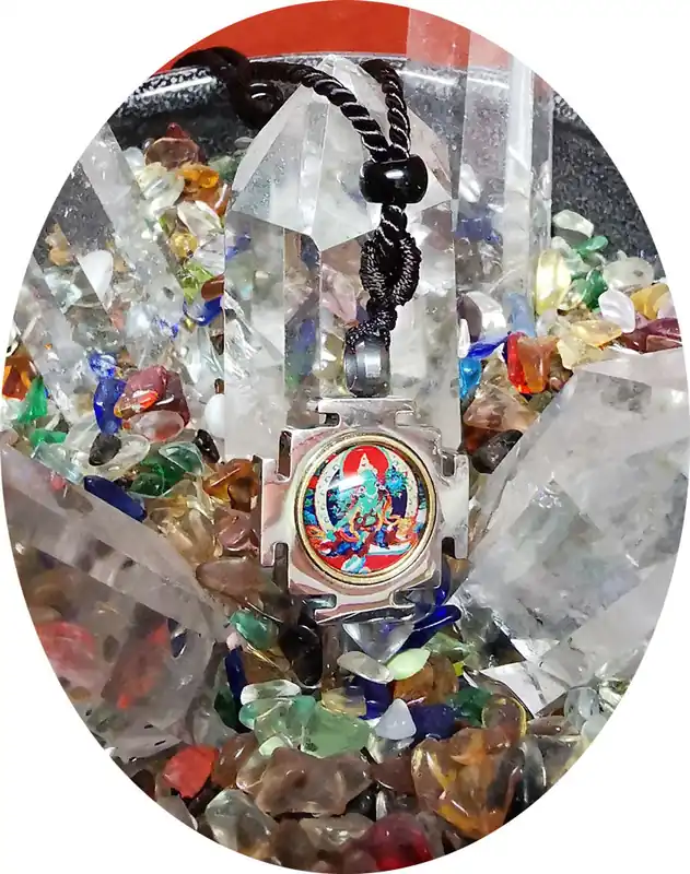 Green Tara Protective Pendant (with Rilbu) - His Holiness the Dalai Lama.