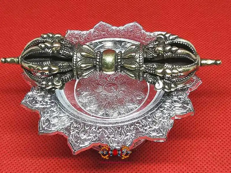 Tibetan brass Dorje (ritual accessory of Tantric Buddhism).