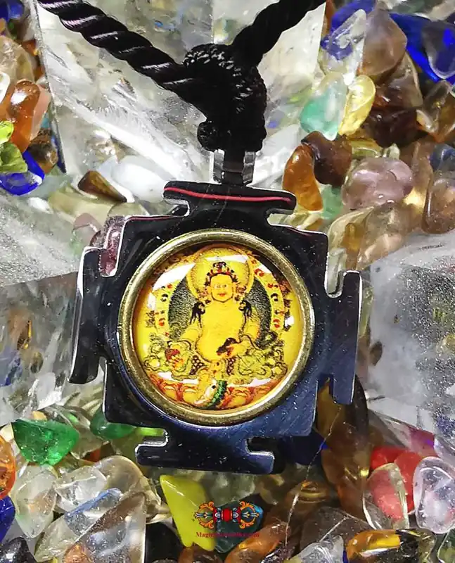 Tibetan Dzambhalla fortune pendant (with Rilbu) - His Holiness the Dalai Lama.