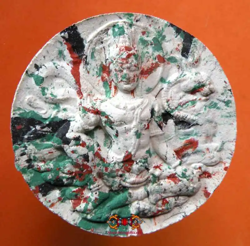 Multicolored Jatukham Rammathep amulet - Wat Po Geow Phrasit.