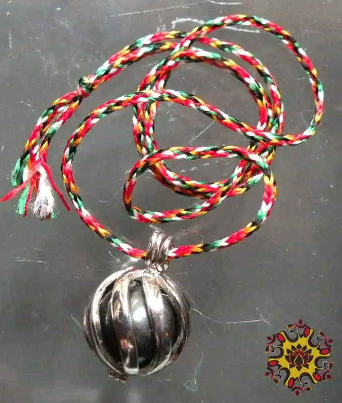 Protective ball against black magic - Thai Look Sakot amulet in mekkapat.