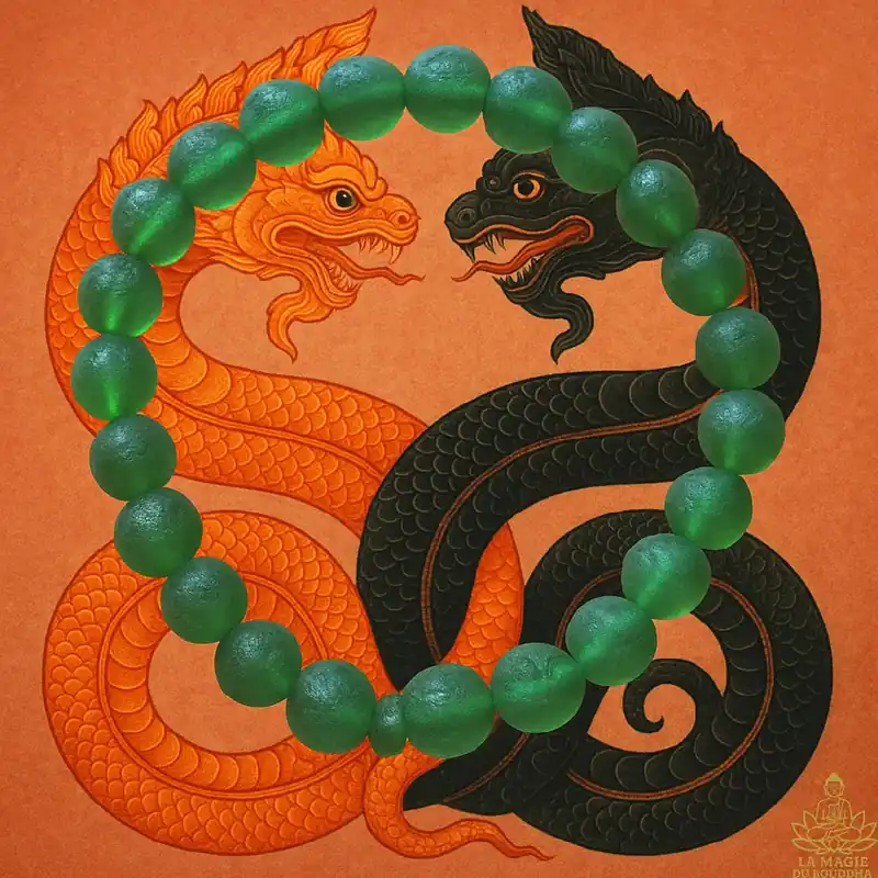 Naga glass bracelet (green color).