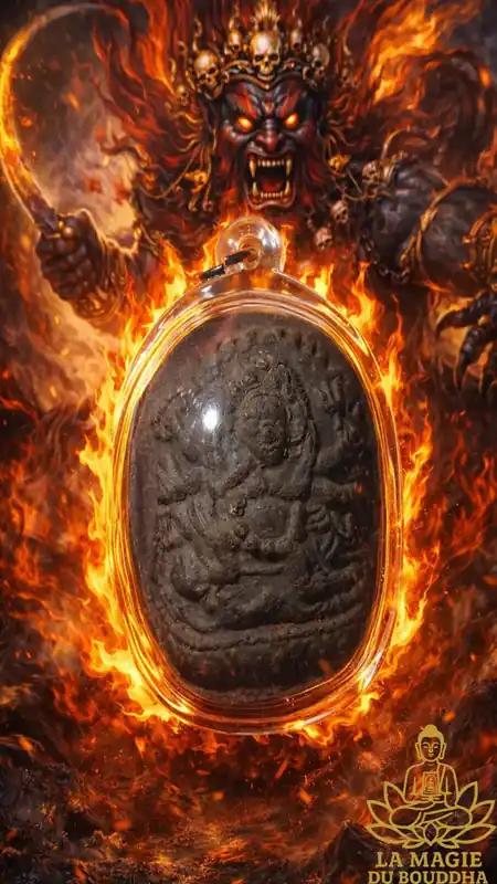 Tibetan Amulet Tsa Tsa of Mahakala.